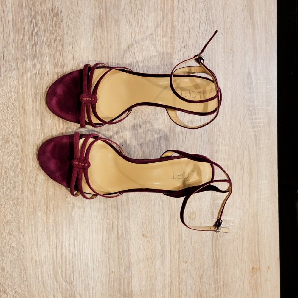 Strappy Suede Heels